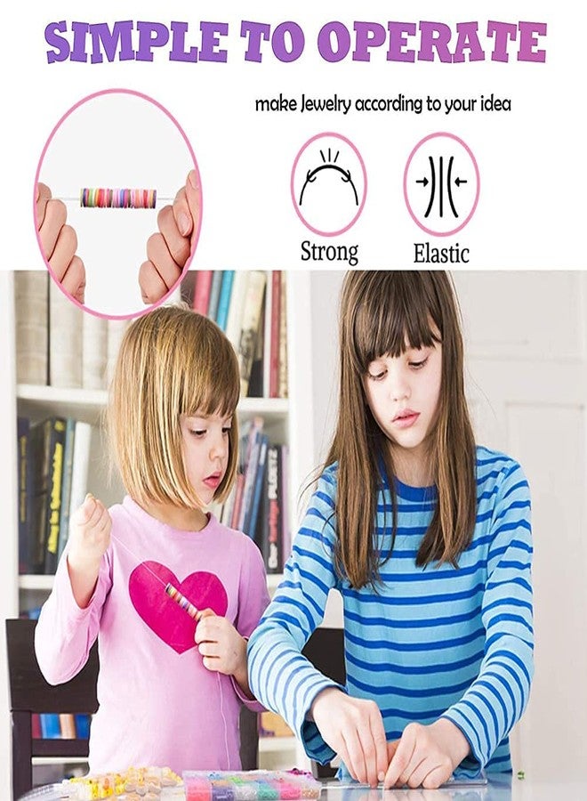 JAY EMPIRE Bracelet Making Kit Children's Jewelry Making Kit - DIY Bracelets, Necklace, Hairband, and Rings Craft Kits - Plastic Beads for Kids Crafts - Birthday Gift,Multicolor (Multicolor 3) - Image 4